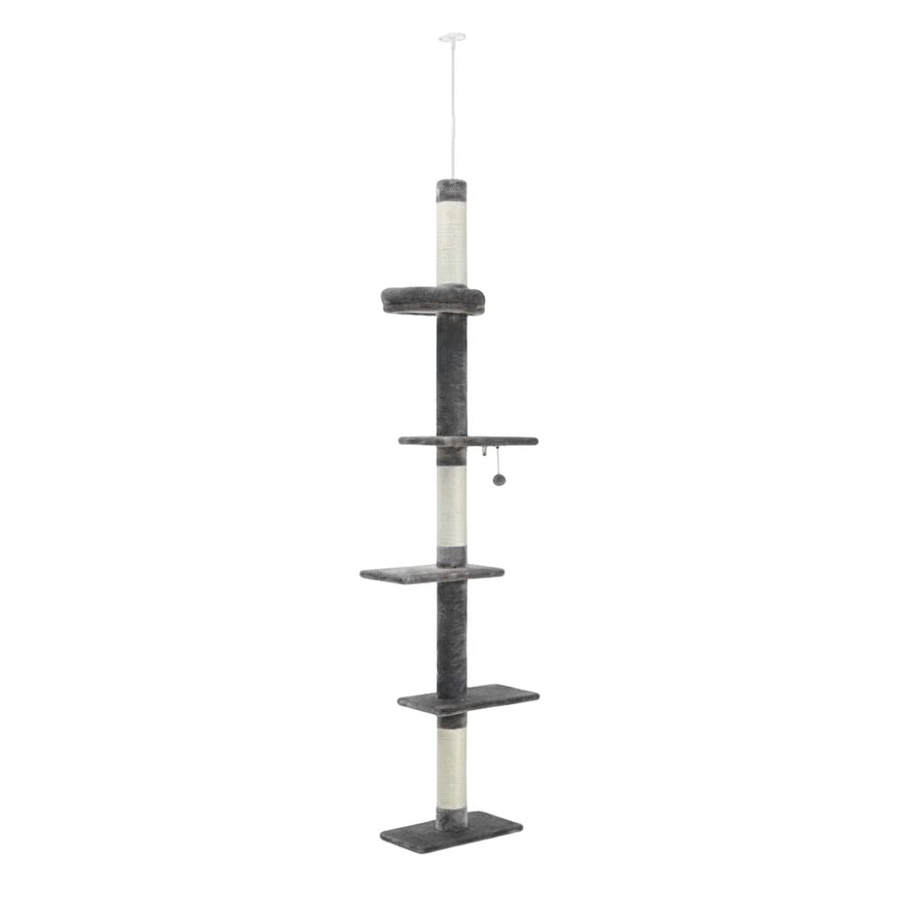 Arbre à Chat Colonne à Fixation Plafond Réglable 273cm