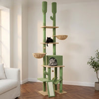 Arbre à Chat Colonne à Fixation Sol-Plafond Réglable