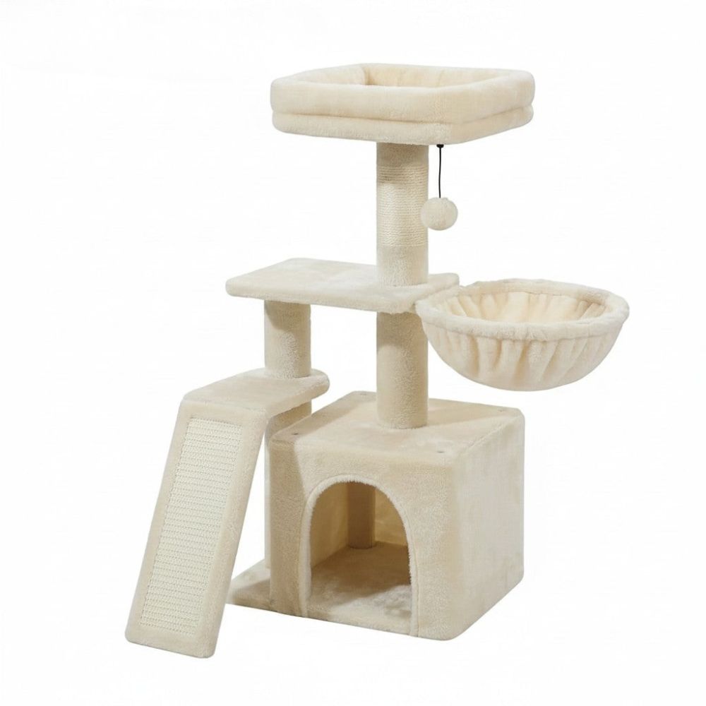 Arbre à Chat Compact avec Escalier Intégré 80cm