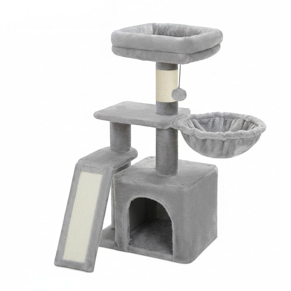Arbre à Chat Compact avec Escalier Intégré 80cm
