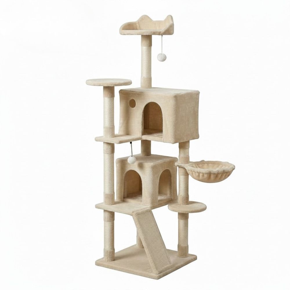 Arbre à Chat d'Angle au Design Moderne 140cm