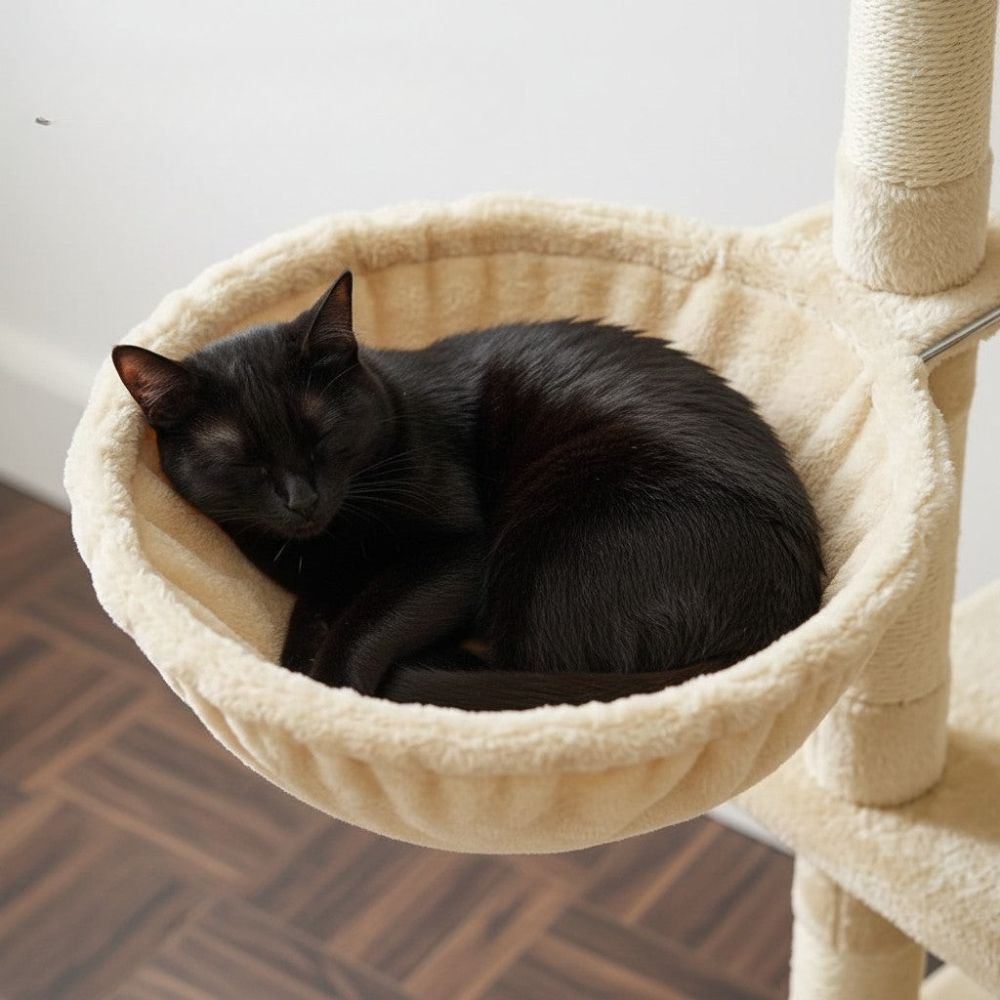 Arbre à Chat d'Angle au Design Moderne 140cm