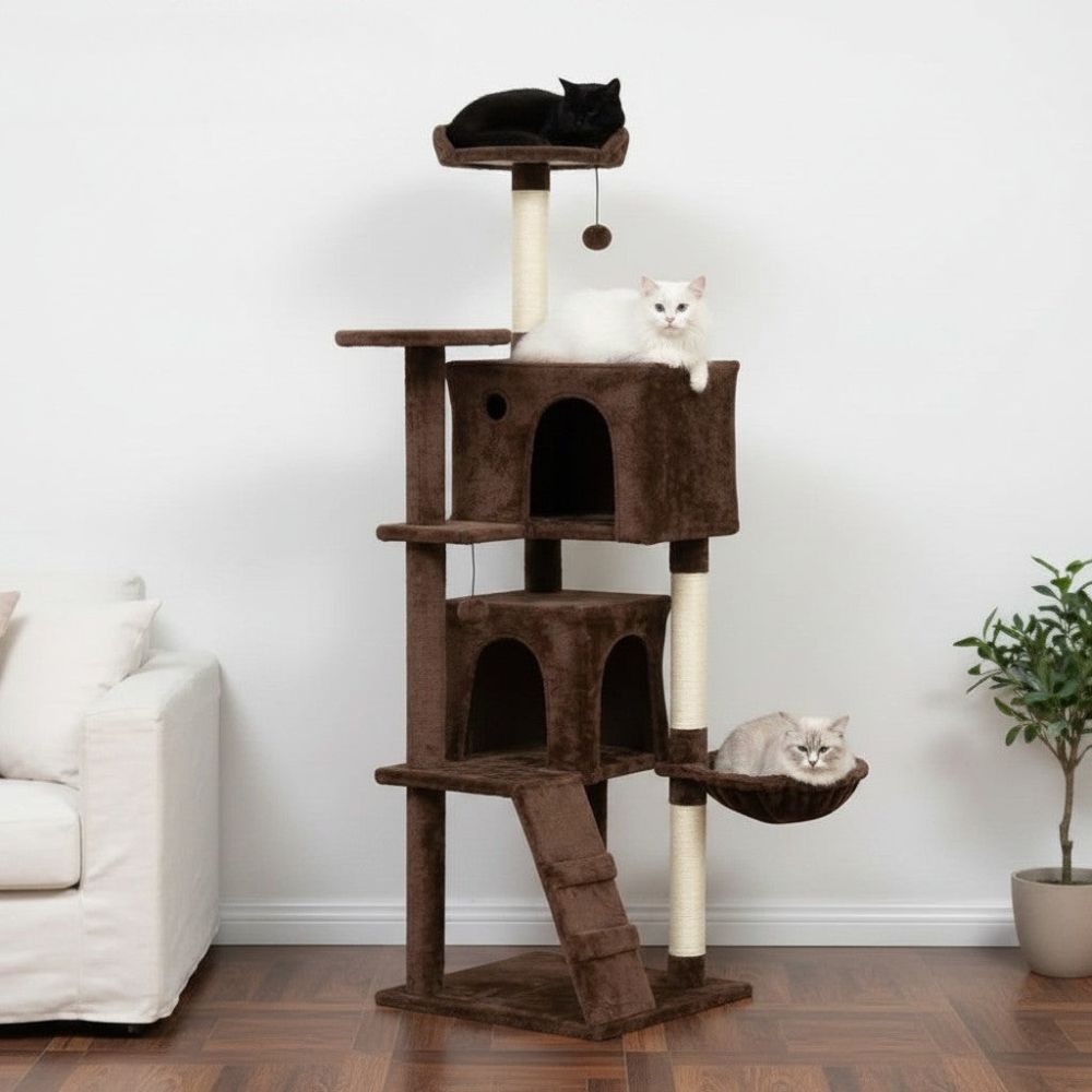 Arbre à Chat d'Angle au Design Moderne 140cm