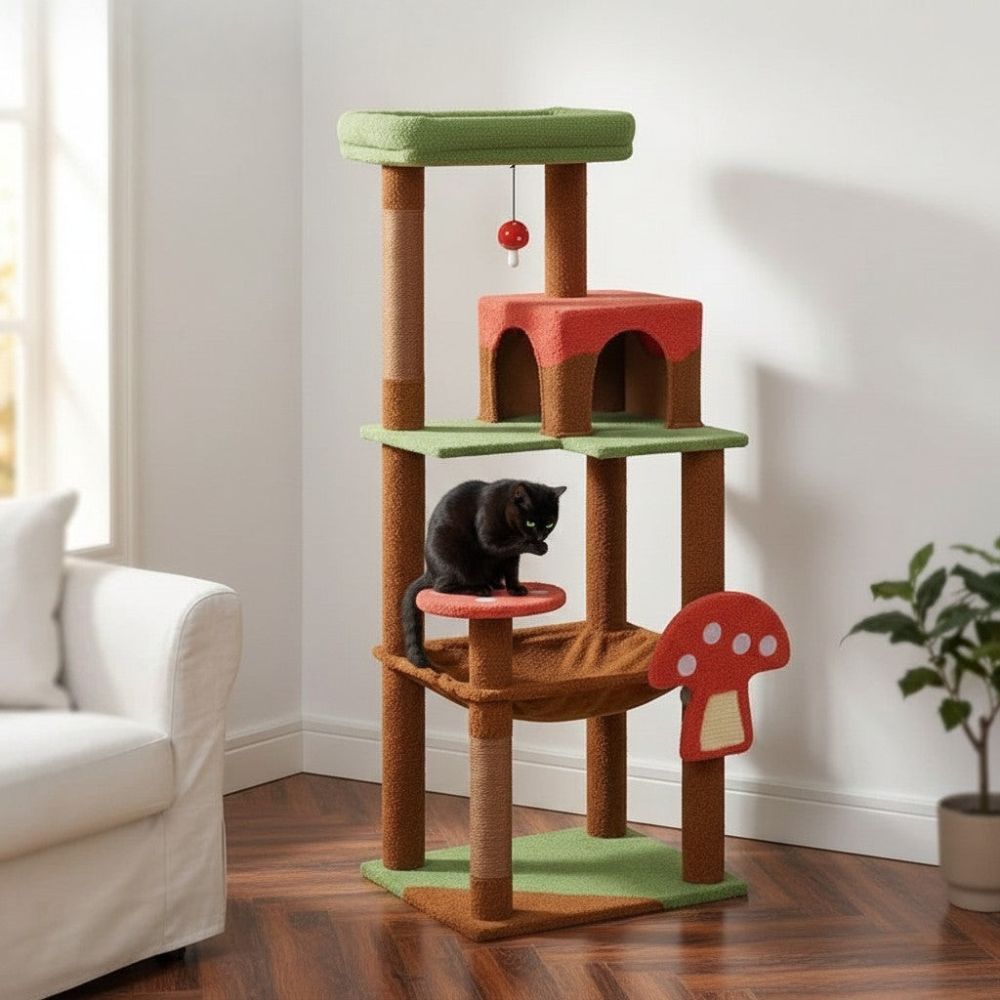 Arbre à Chat d'Angle pour Maine Coon 143cm