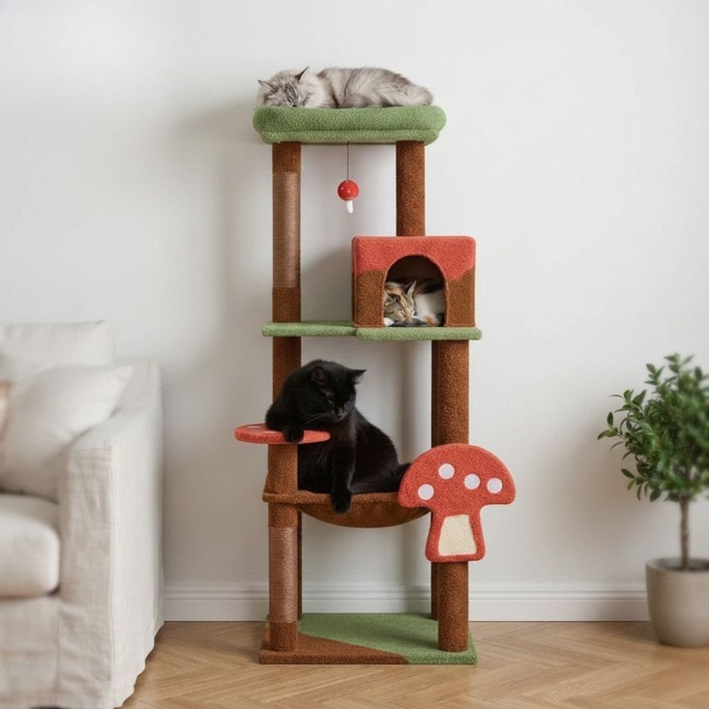 Arbre à Chat d'Angle pour Maine Coon 143cm