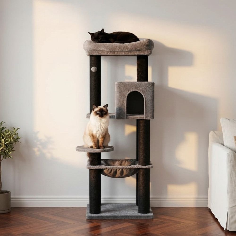 Arbre à Chat d'Angle XXL pour Grand Espace 147cm