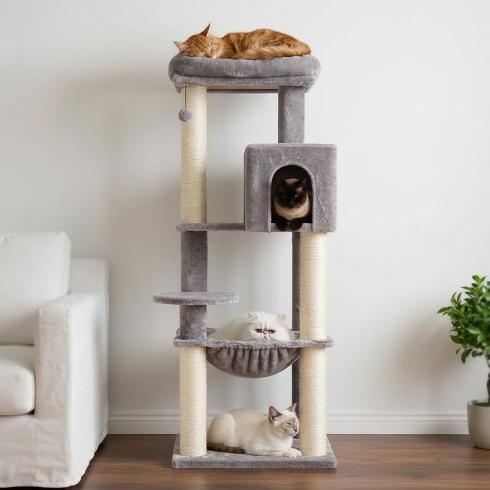 Arbre à Chat d'Angle XXL pour Grand Espace 147cm