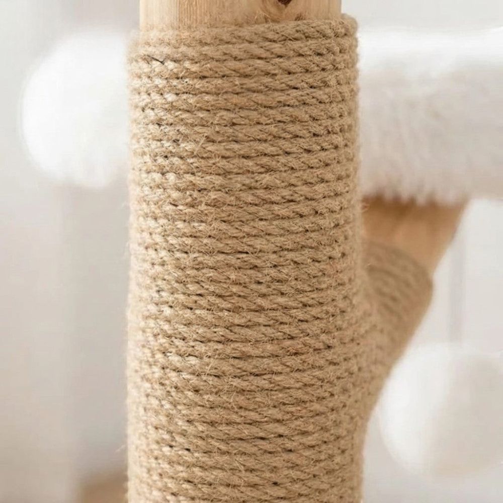 Arbre à Chat Design Bois Flotté Contemporain 90cm