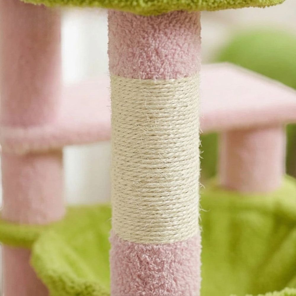 Arbre à Chat Design Coloré Hauteur Intermédiaire 93cm