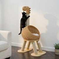 Arbre à Chat Design en Bois Massif 116cm