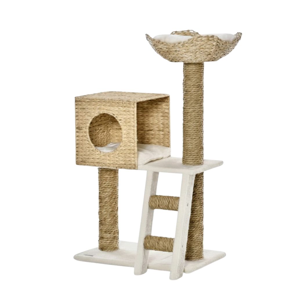 Arbre à Chat Design en Osier Tressé 100cm