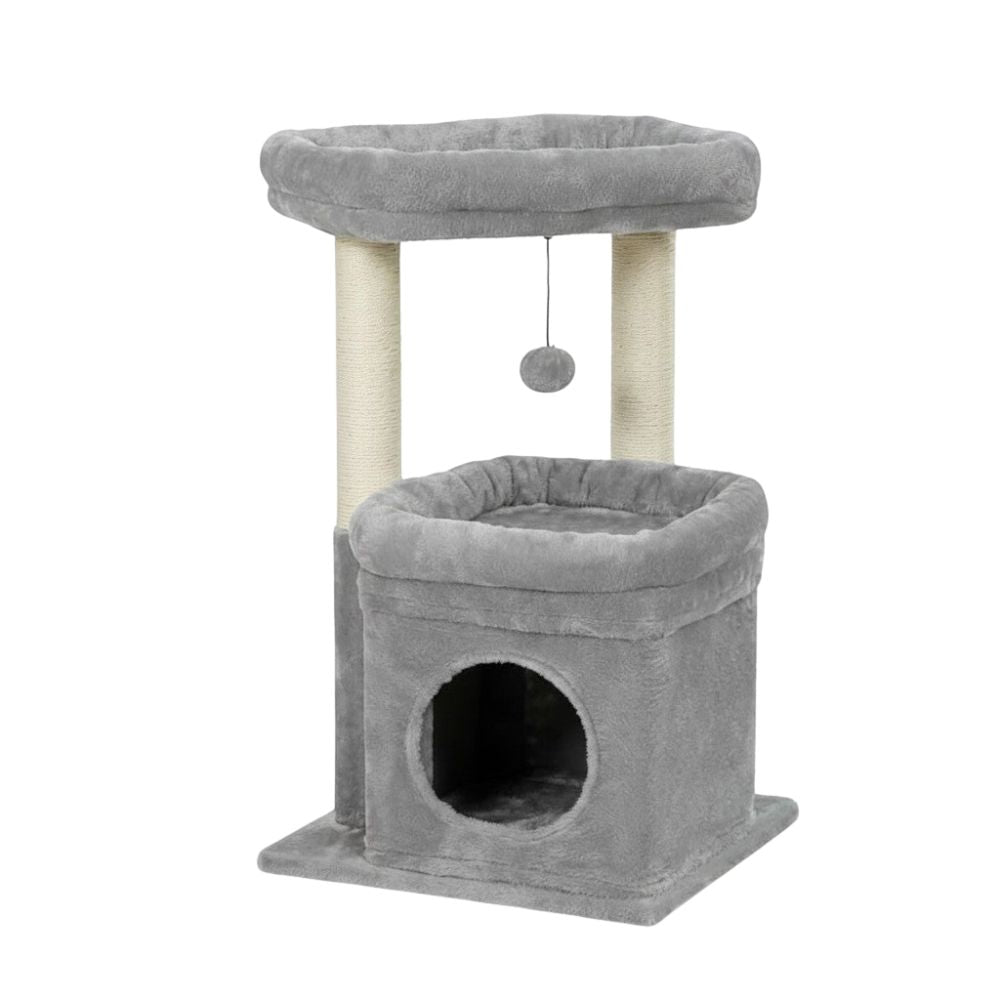 Arbre à Chat Design Gris Ultra Compact 60cm