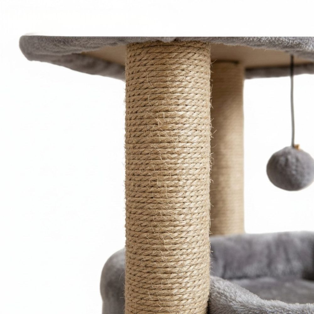 Arbre à Chat Design Gris Ultra Compact 60cm
