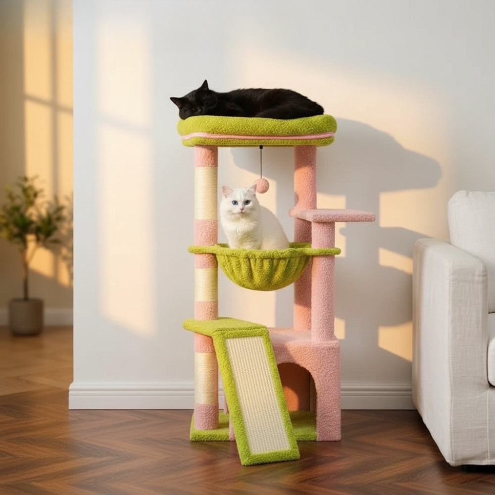 Arbre à Chat Design Nature Coloré 93cm