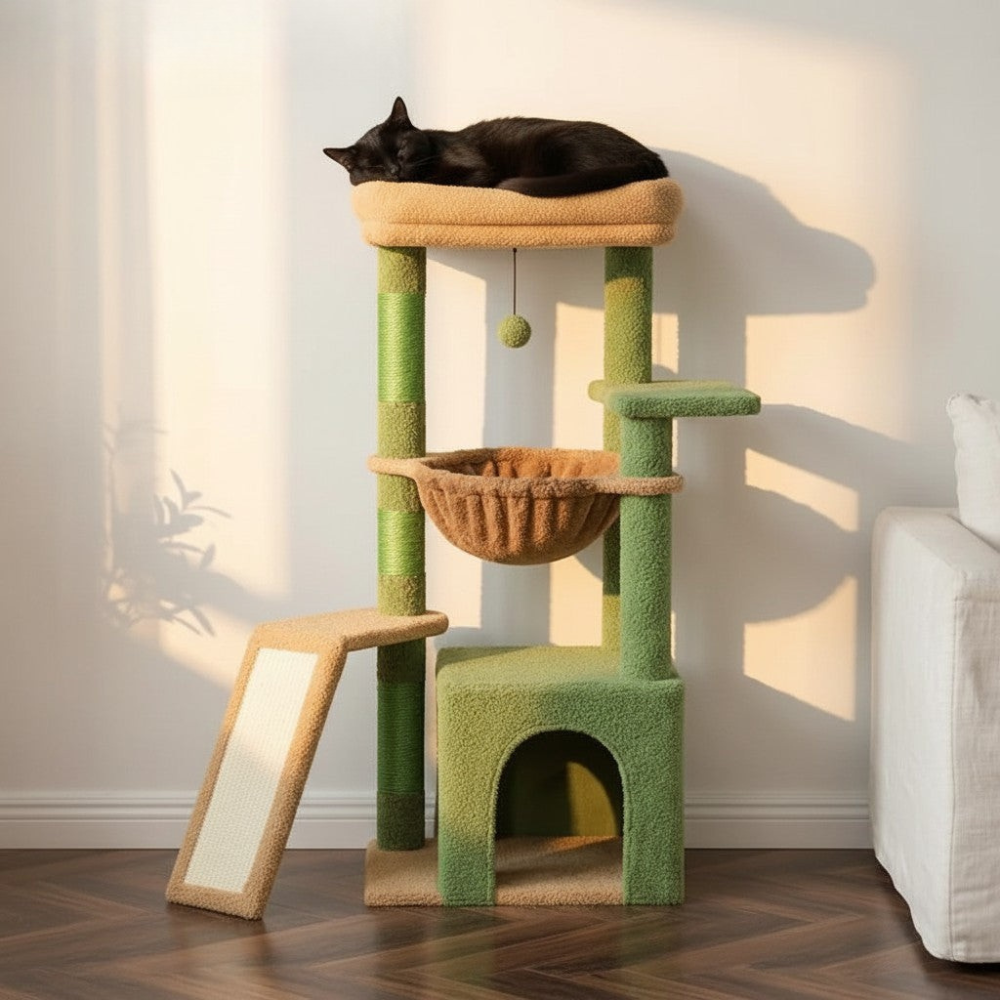 Arbre à Chat Design Nature Coloré 93cm