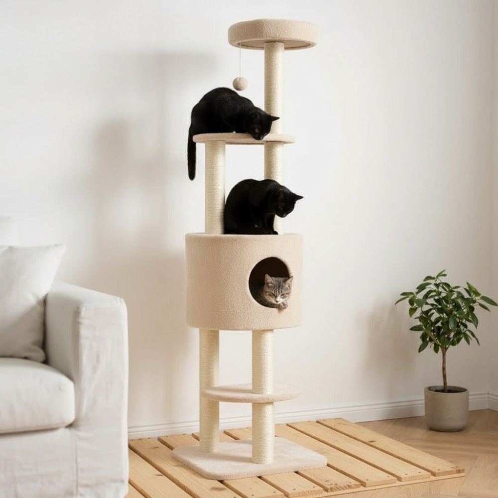 Arbre à Chat Design Scandinave Grande Hauteur 150cm