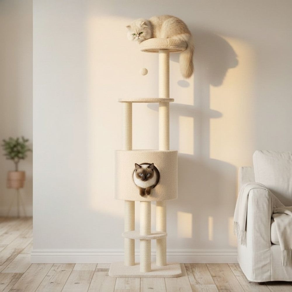Arbre à Chat Design Scandinave Grande Hauteur 150cm