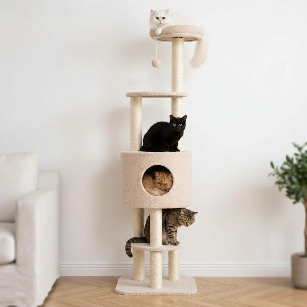 Arbre à Chat Design Scandinave Grande Hauteur 150cm