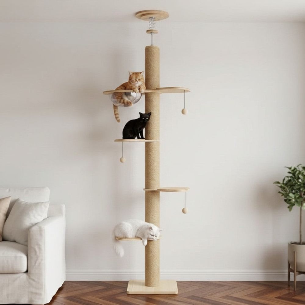 Arbre à Chat du Sol au Plafond Sans Perçage 260cm