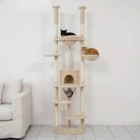 Arbre à Chat Fixation Plafond Réglable 258cm