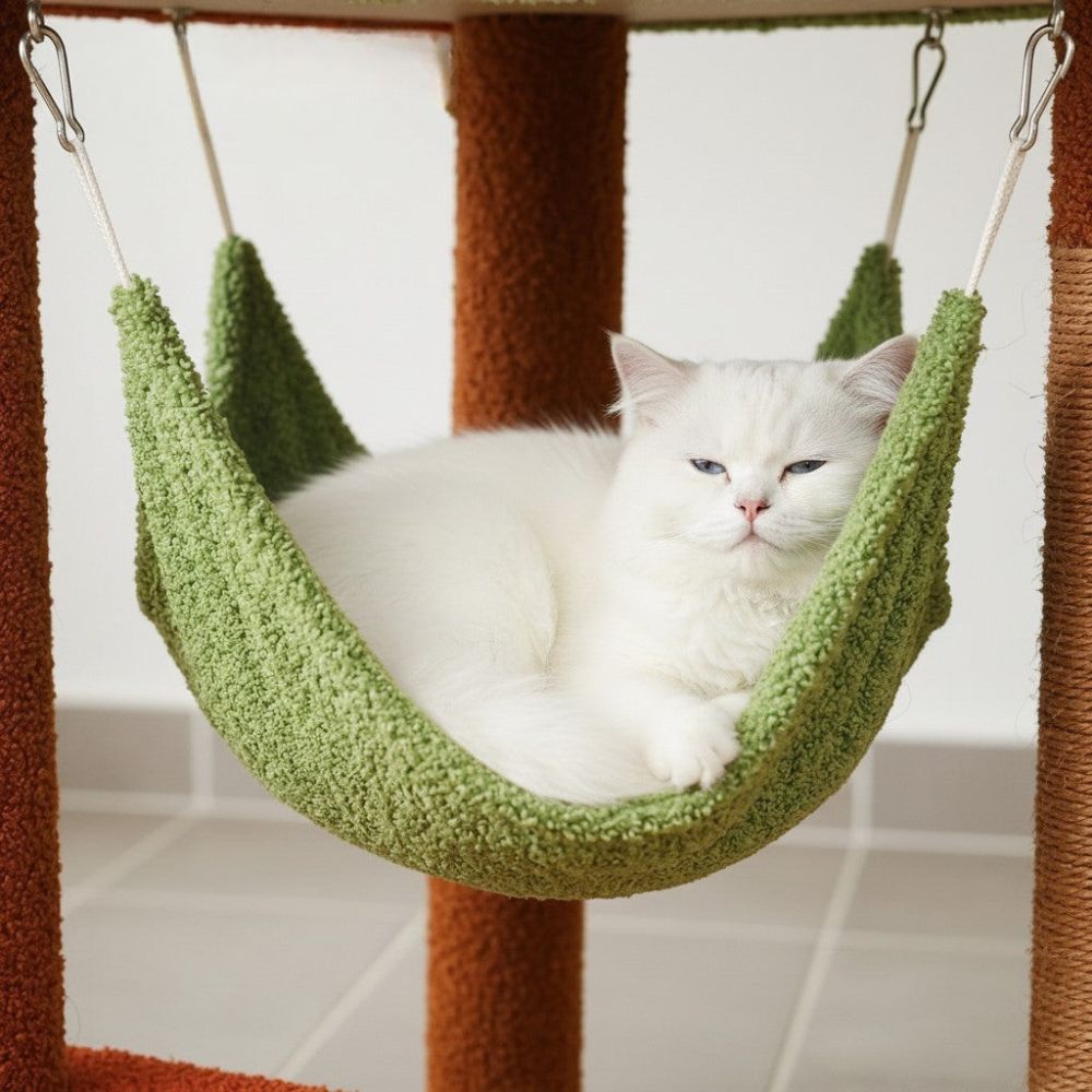 Arbre à Chat Fixation Plafond Réglable 258cm