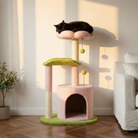Arbre à Chat Fleur Design Rose et Violet