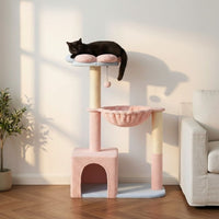 Arbre à Chat Fleurs Compact pour Petit Intérieur 92cm