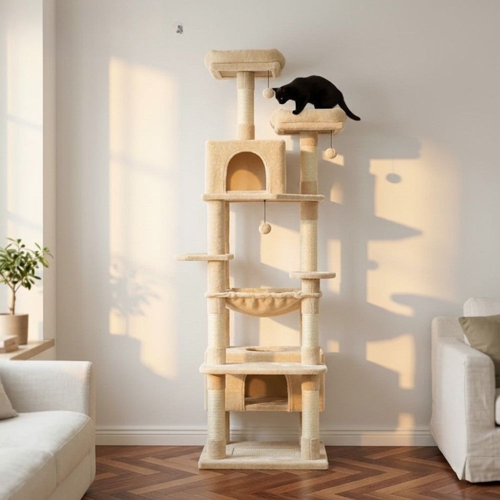 Arbre à Chat Forme Fleur Architecture Originale 205cm