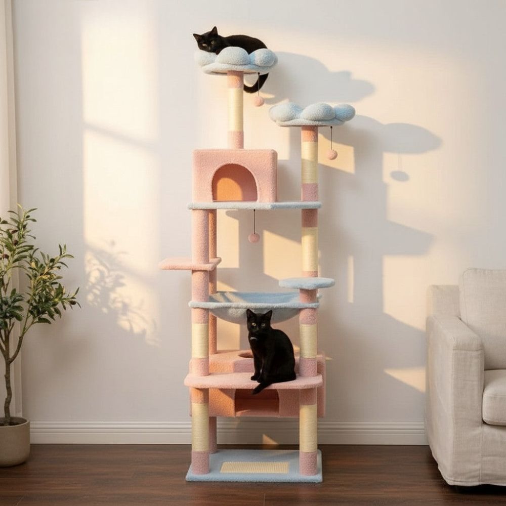 Arbre à Chat Forme Fleur Architecture Originale 205cm