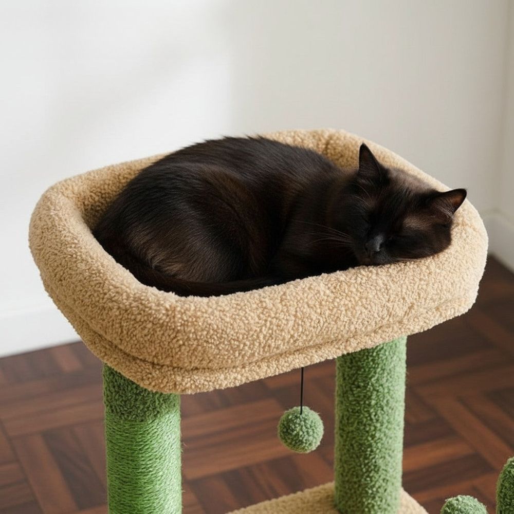 Arbre à Chat Forme de Fleur Pétales Grande Hauteur 175cm