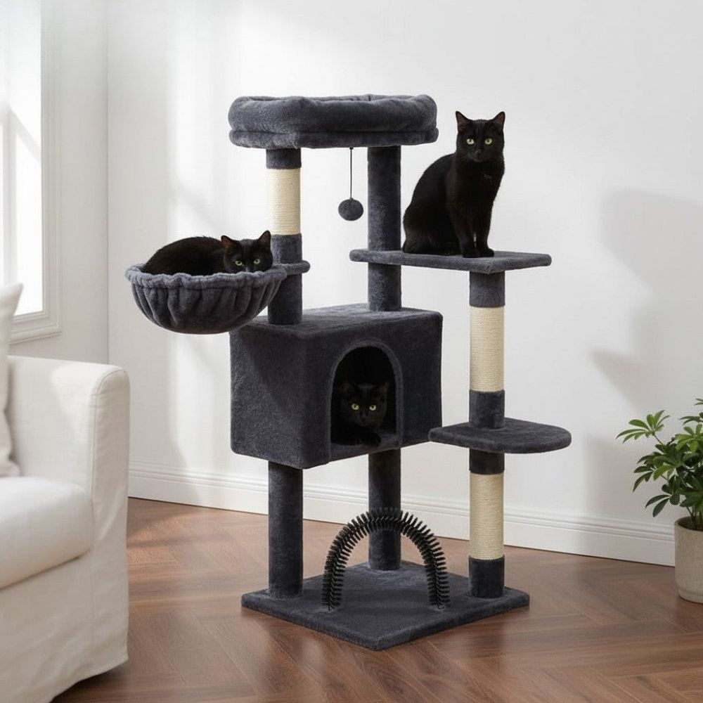 Arbre à Chat Maine Coon Compact et Robuste 105cm