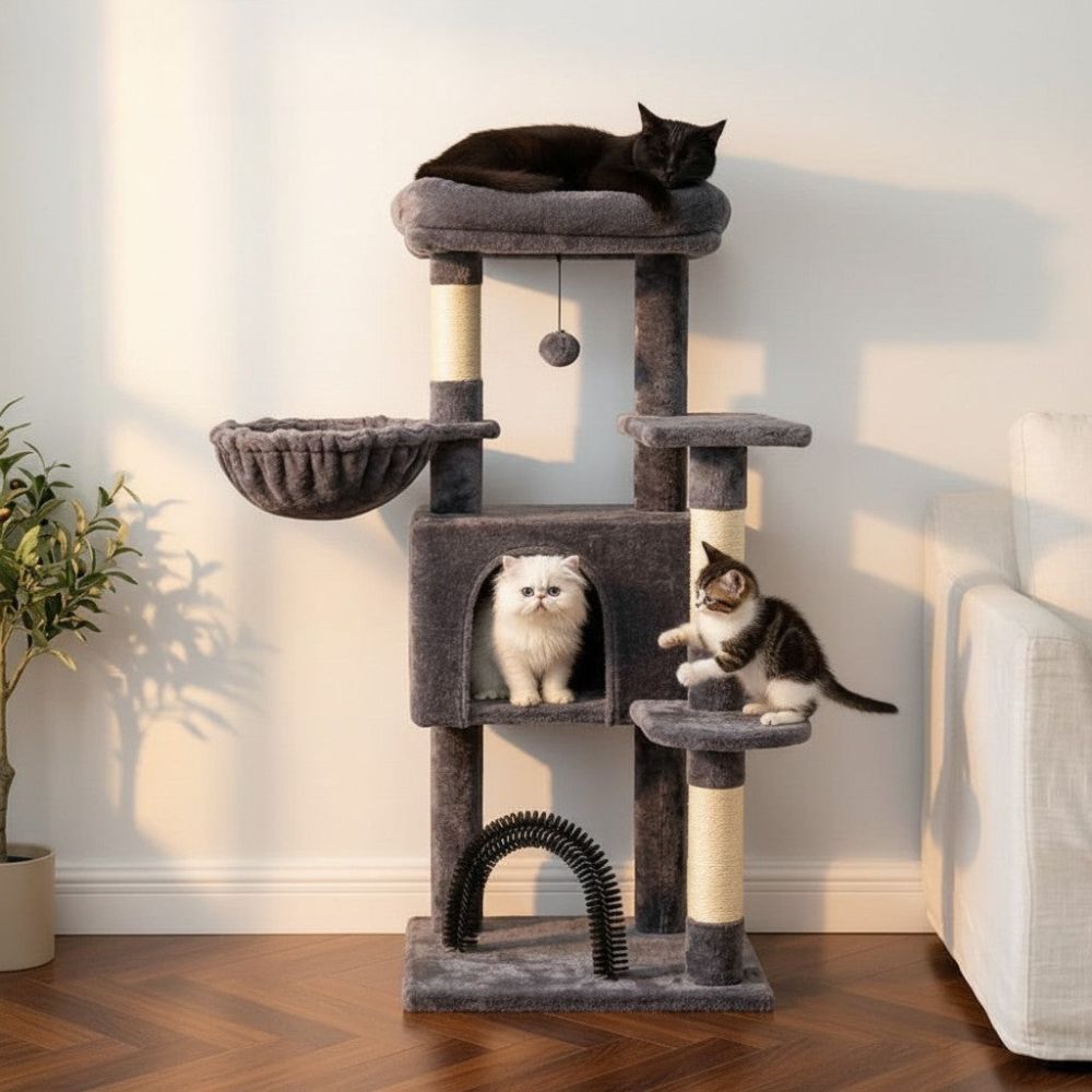 Arbre à Chat Maine Coon Compact et Robuste 105cm