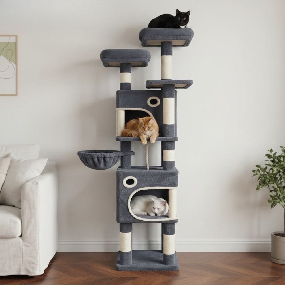 Arbre à Chat Maine Coon XXL Poteaux Renforcés 160cm