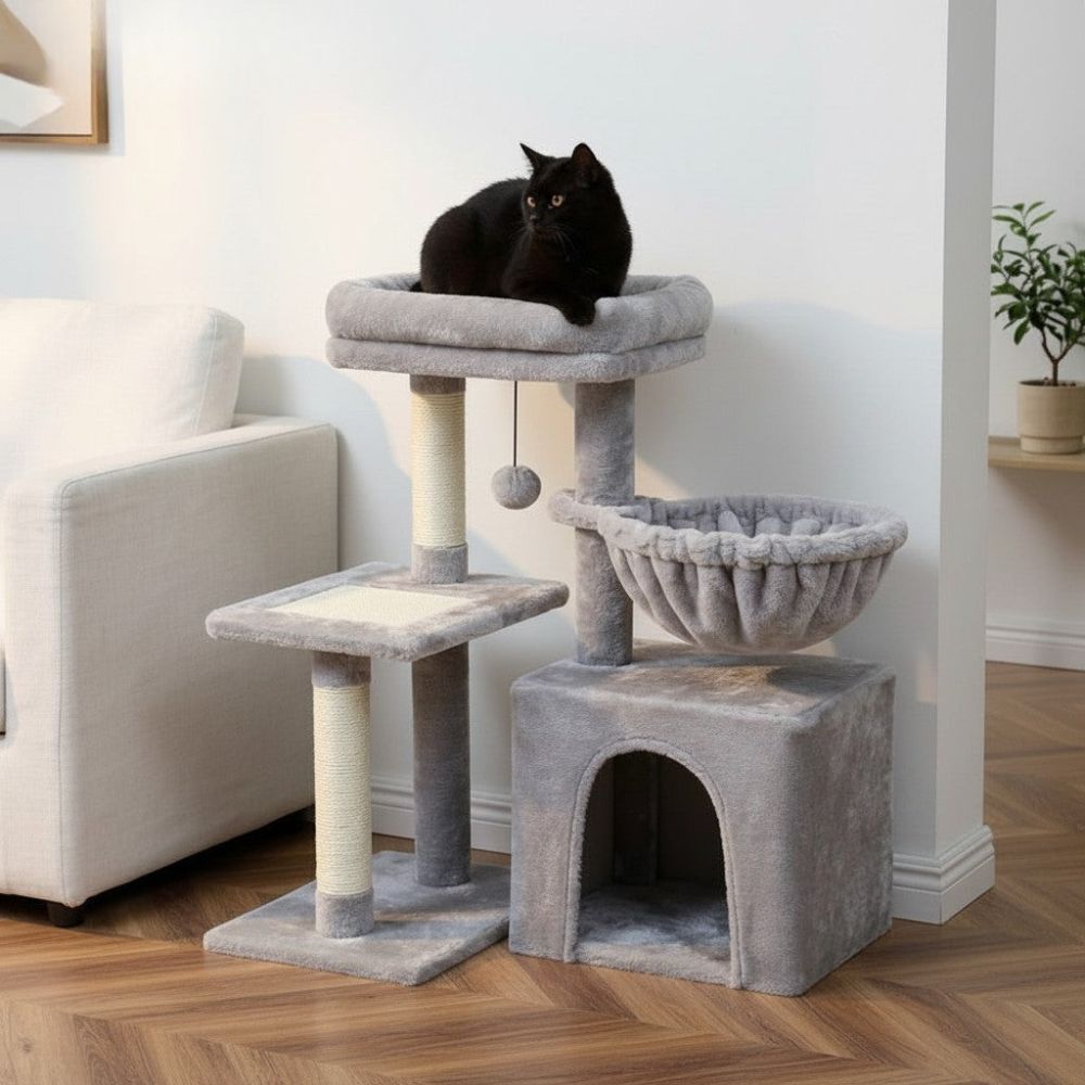 Arbre à Chat Petit Budget Fonctionnel et Stable 72cm