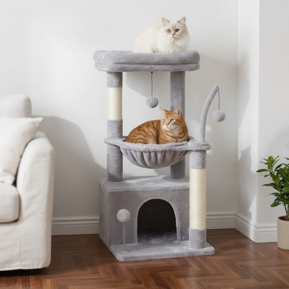 Arbre à Chat Petit Modèle Accessible et Compact 84cm