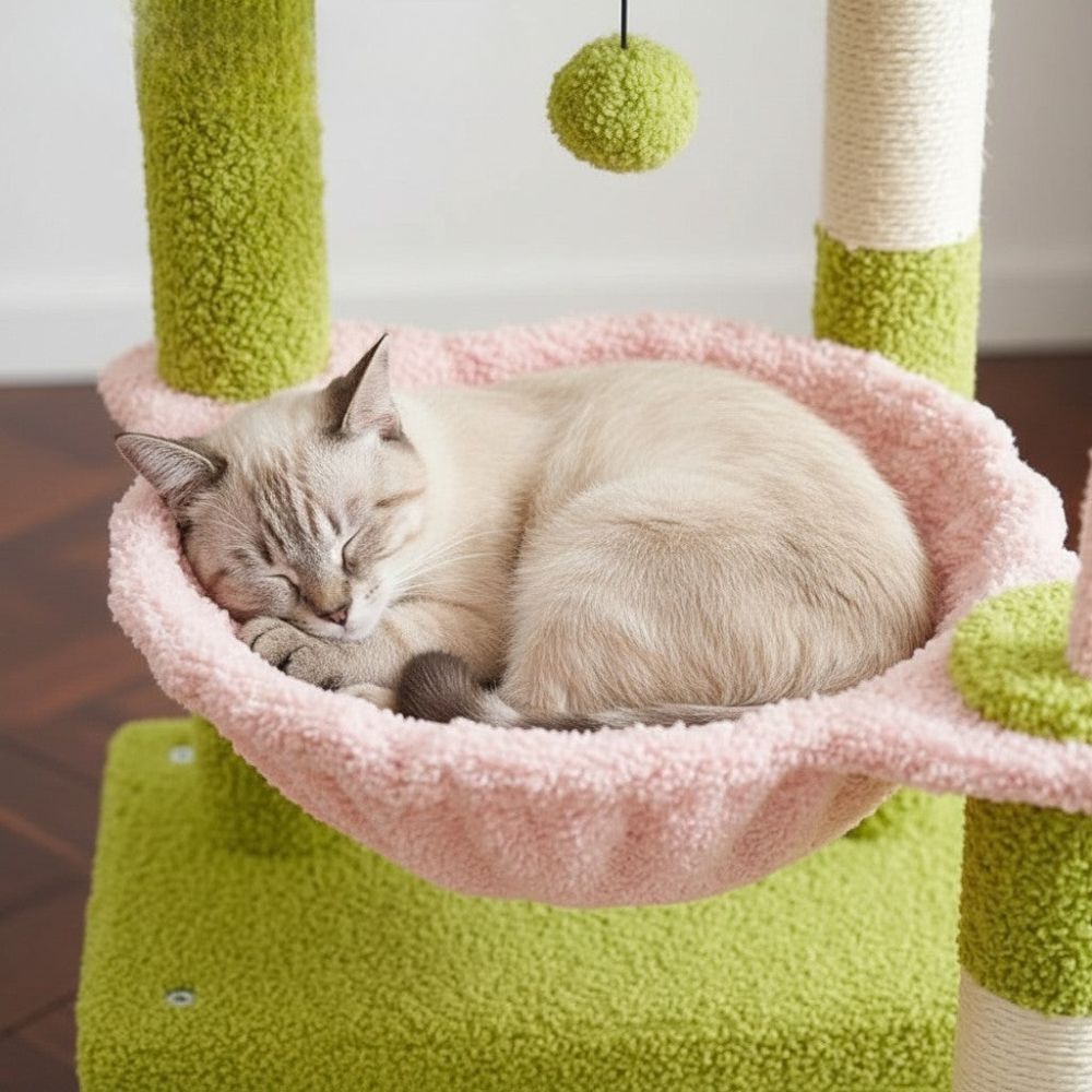 Arbre à Chat Petit Modèle Accessible et Compact 84cm