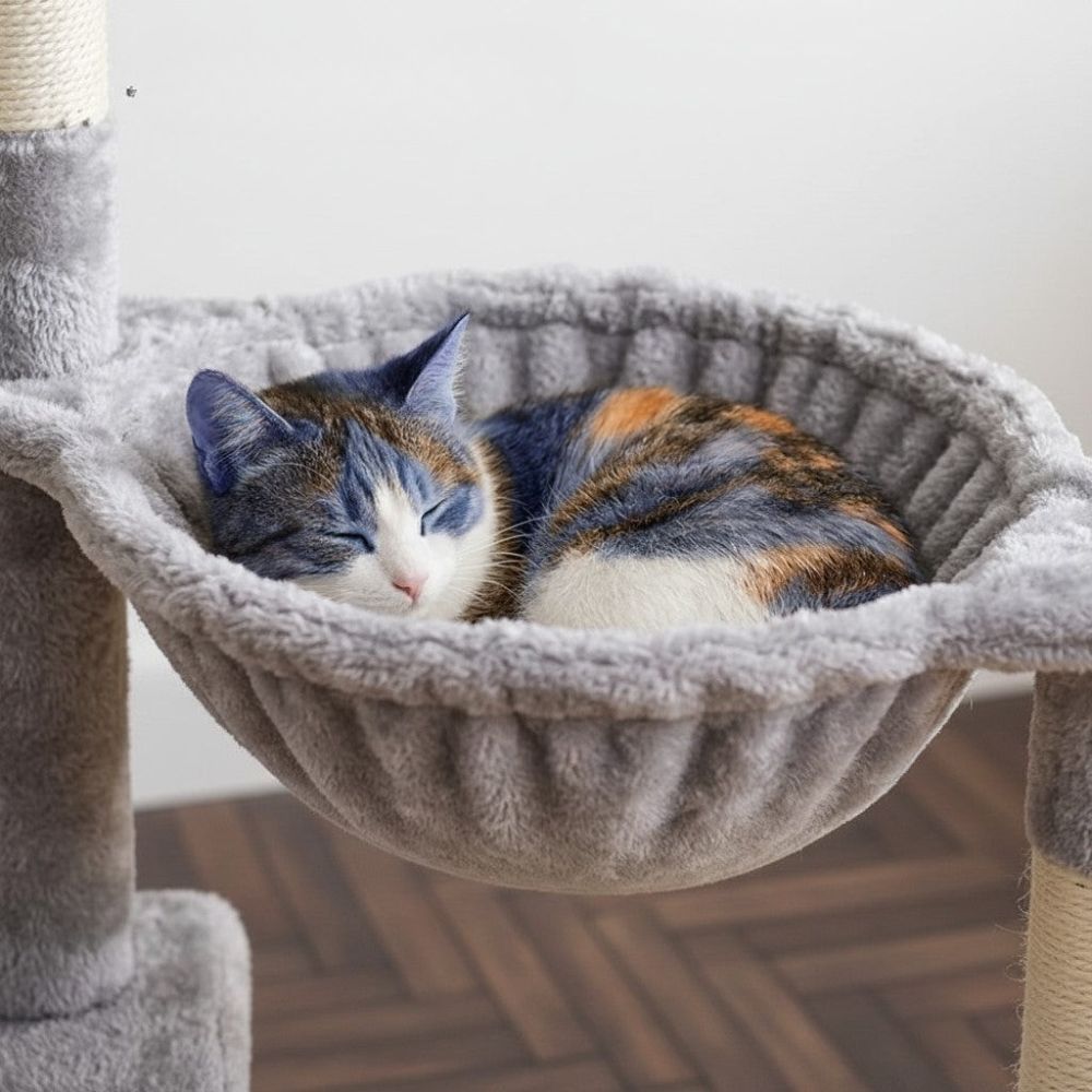 Arbre à Chat Petit Modèle Accessible et Compact 84cm
