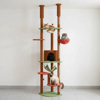 Arbre à Chat Plancher au Plafond Multi-Teintes 258cm