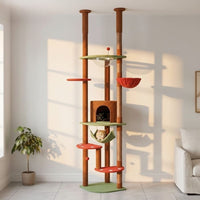 Arbre à Chat Plancher au Plafond Multi-Teintes 258cm