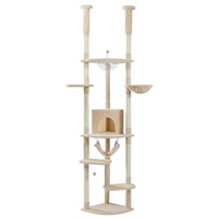 Arbre à Chat Plancher au Plafond Multi-Teintes 258cm