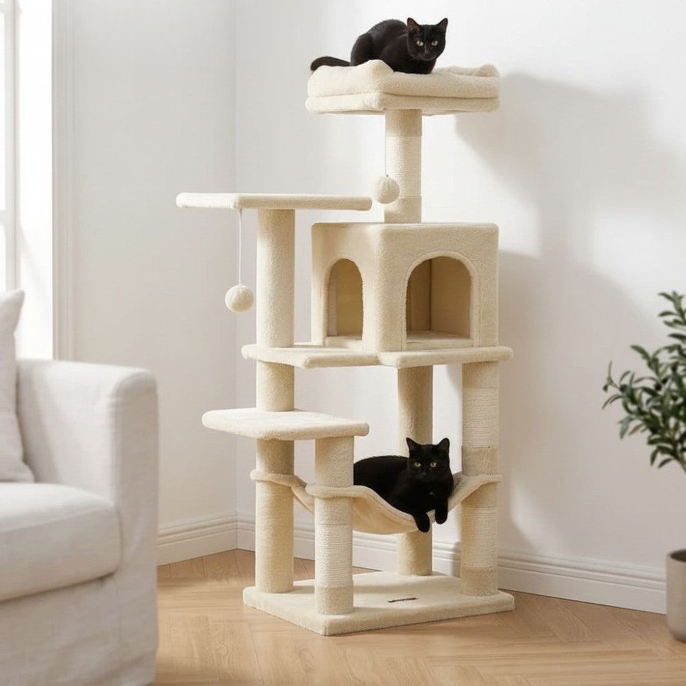 Arbre à Chat Rose Douceur Format Équilibré 110cm