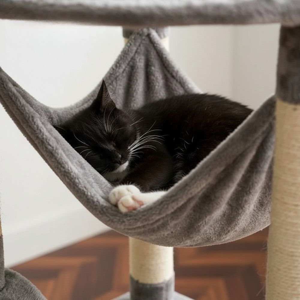 Arbre à Chat Sol-Plafond Beige Discret 258cm