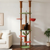 Arbre à Chat Sol-Plafond Beige Discret 258cm