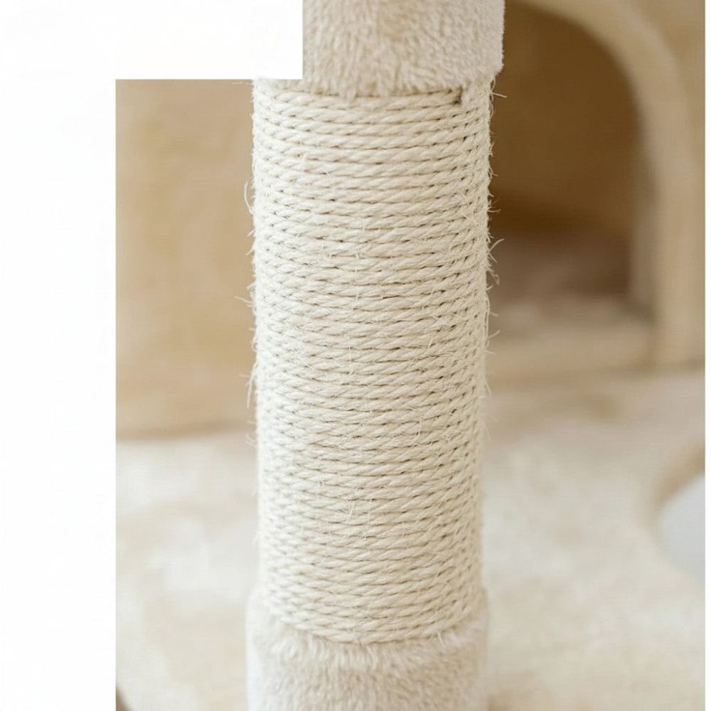Arbre à Chat Sol-Plafond Beige Discret 258cm