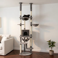 Arbre à Chat Sol-Plafond Beige Discret 258cm