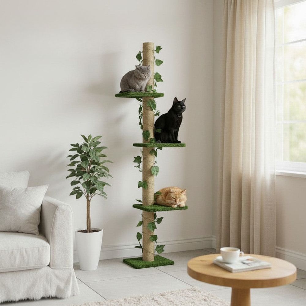 Arbre à Chat Sol-Plafond Double Fixation 242cm