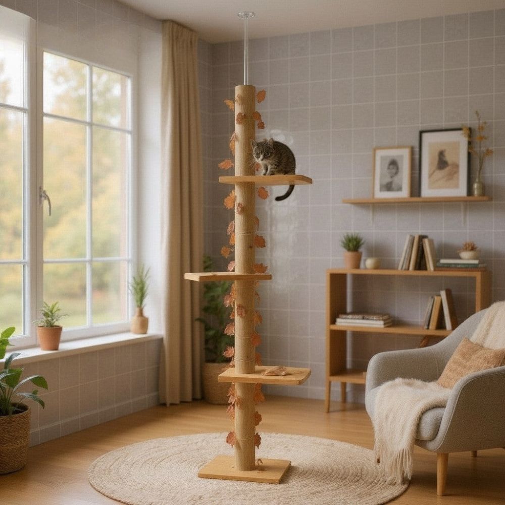 Arbre à Chat Sol-Plafond Double Fixation 242cm