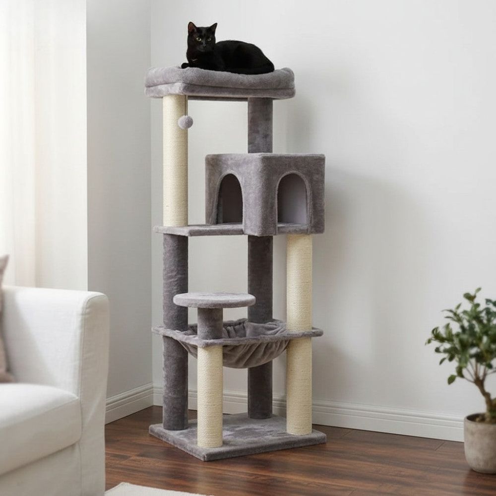 Arbre à Chat Solide Maine Coon Poteaux 10cm 147cm