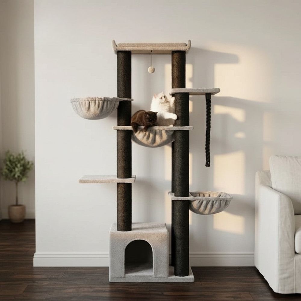 Arbre à Chat Solide pour Maine Coon Grande Surface 170cm
