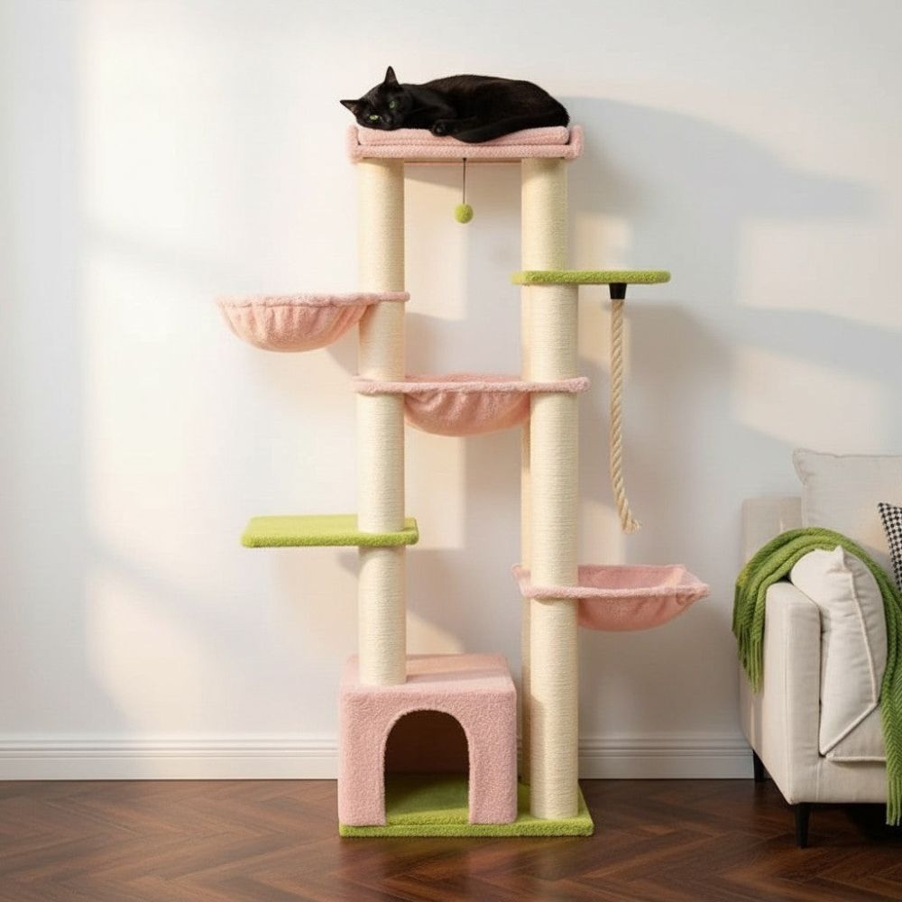 Arbre à Chat Solide pour Maine Coon Grande Surface 170cm